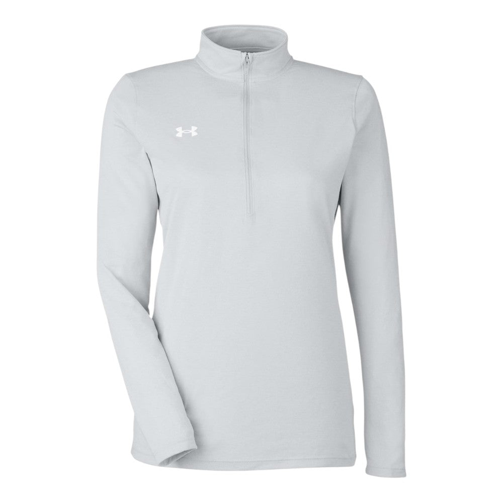 Under Armour Women's Team Tech Half-Zip Pullover - Mod Grey Light Heather/White