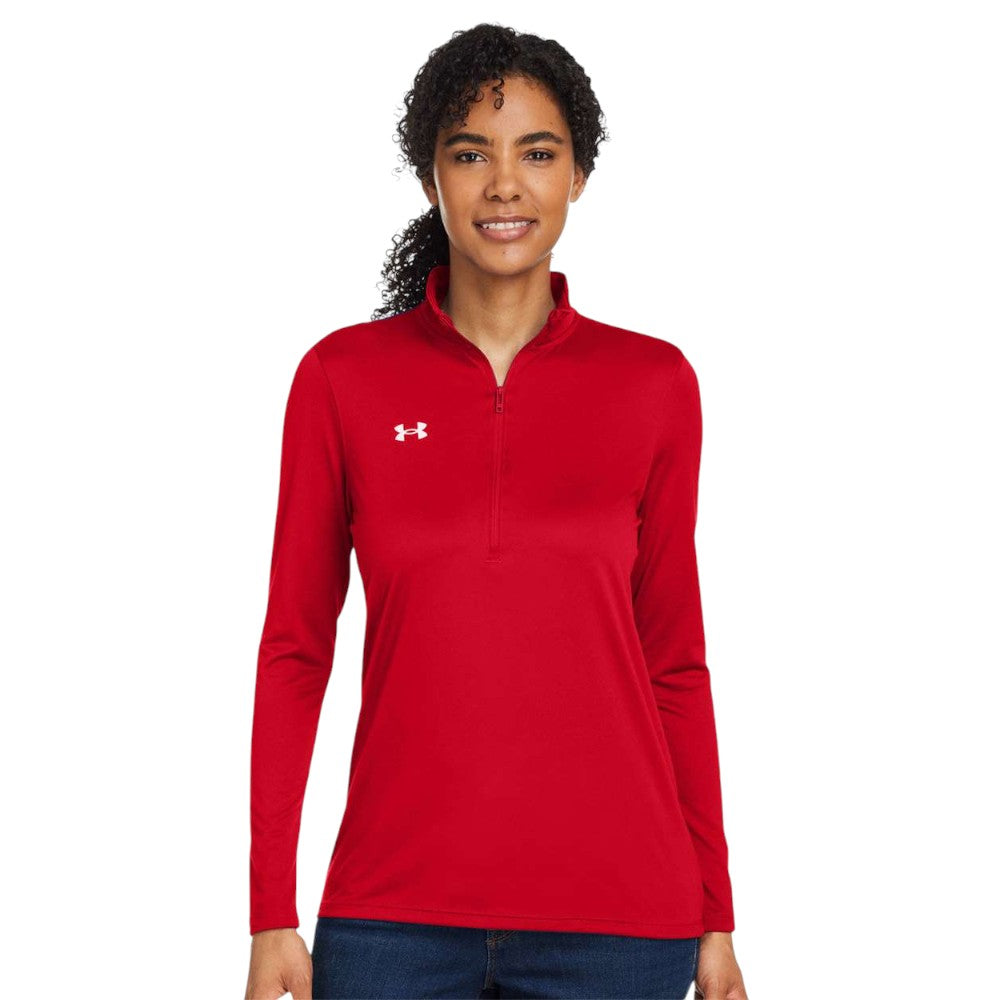 Under Armour Women's Team Tech Half-Zip Pullover - Red/White