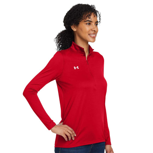 Under Armour Women's Team Tech Half-Zip Pullover - Red/White