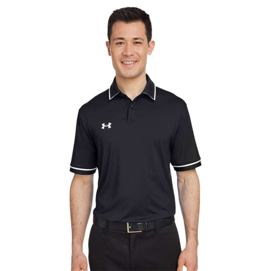 Under Armour Men's Tipped Teams Performance Polo - Black/White
