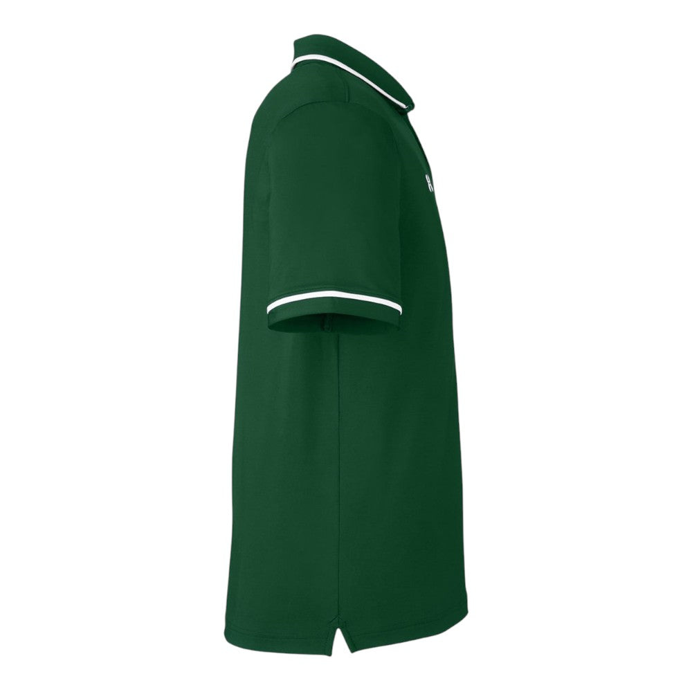 Under Armour Men's Tipped Teams Performance Polo - Forest Green/White