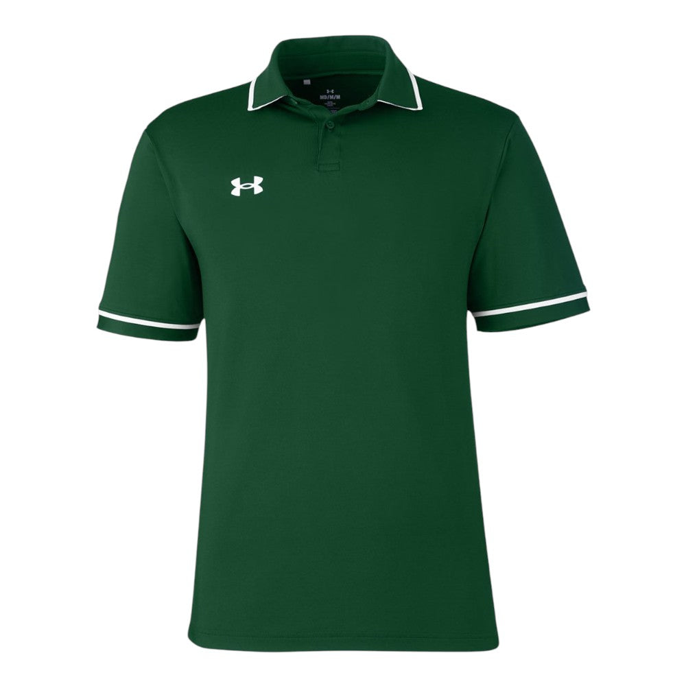 Under Armour Men's Tipped Teams Performance Polo - Forest Green/White