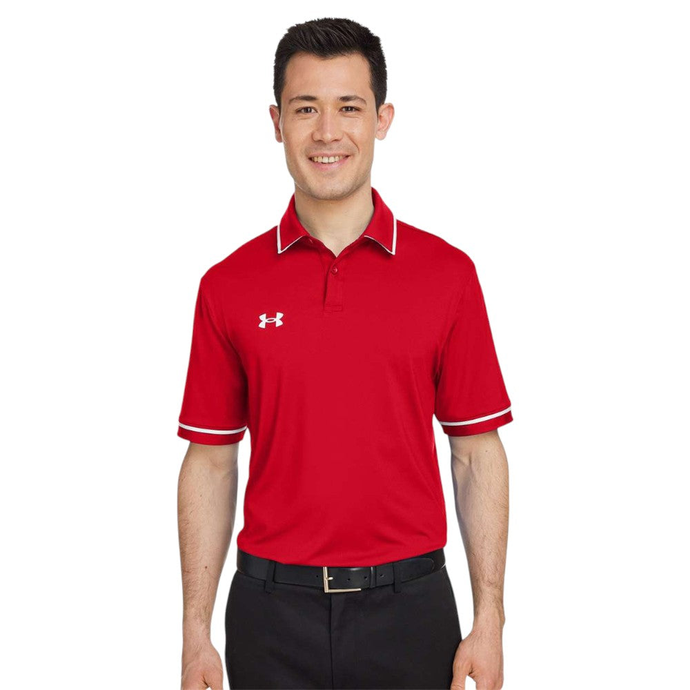 Under Armour Men's Tipped Teams Performance Polo - Red/White