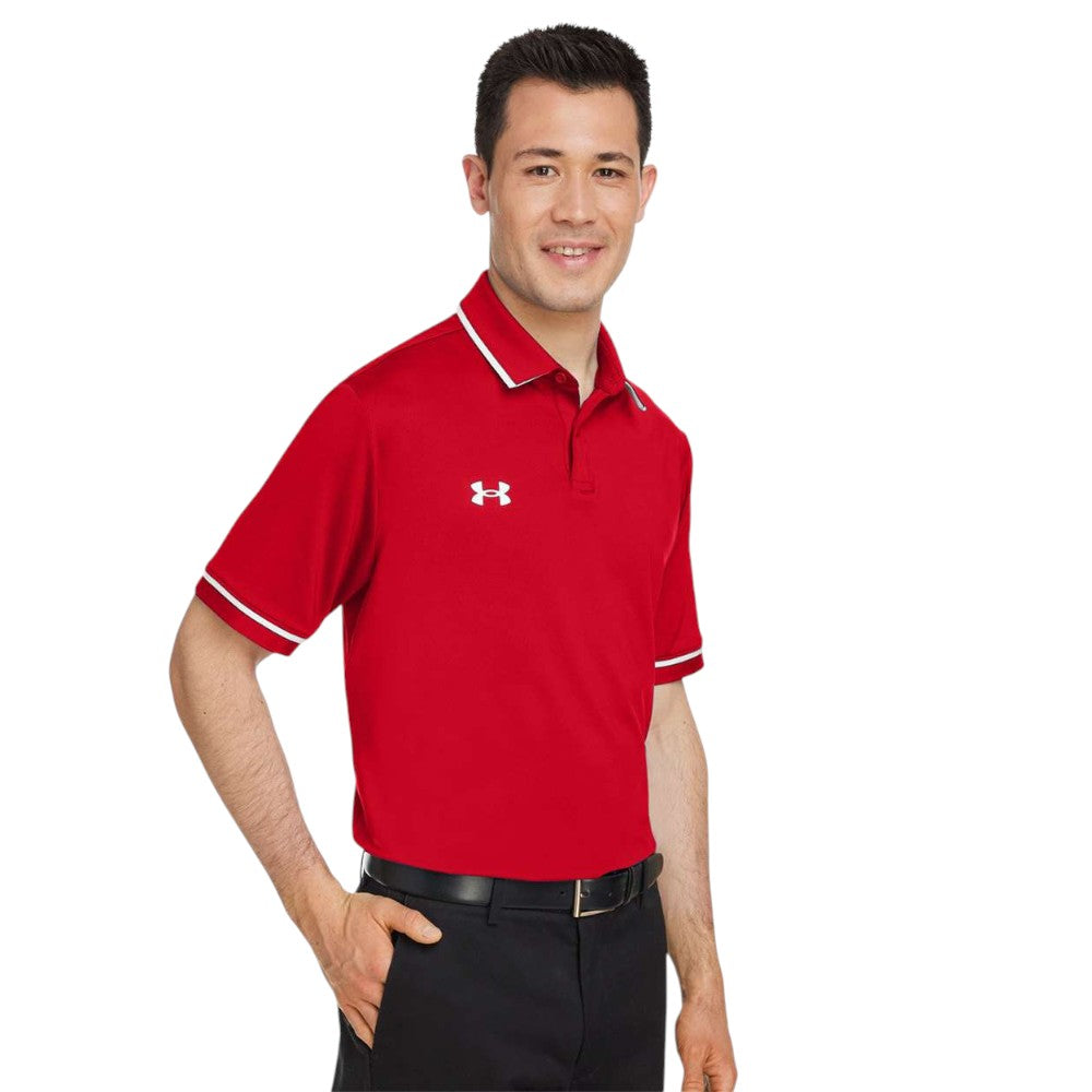 Under Armour Men's Tipped Teams Performance Polo - Red/White