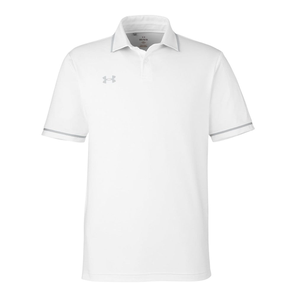 Under Armour Men's Tipped Teams Performance Polo - White/Mod Grey