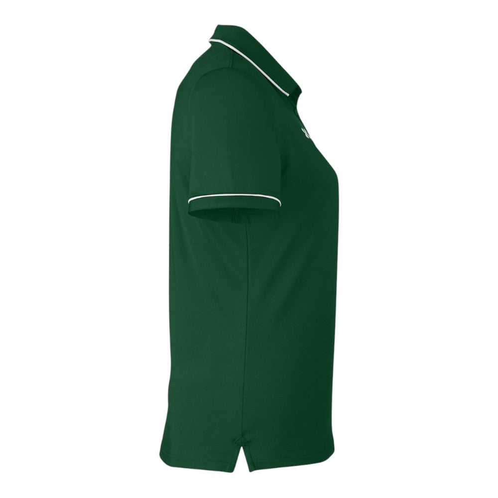 Under Armour Women's Tipped Teams Performance Polo - Forest Green/White