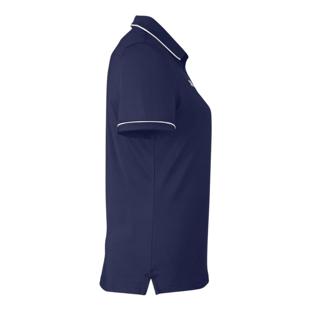 Under Armour Women's Tipped Teams Performance Polo - Midnight Blue/White