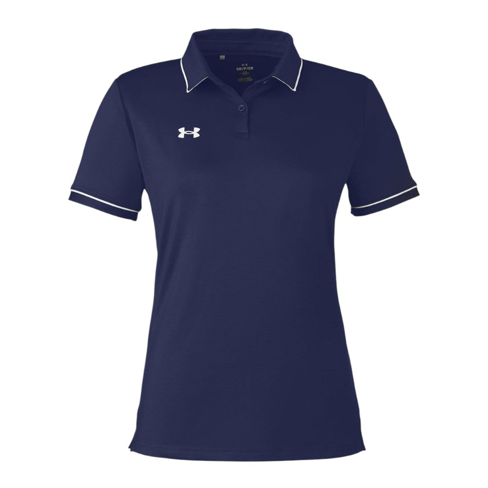 Under Armour Women's Tipped Teams Performance Polo - Midnight Blue/White