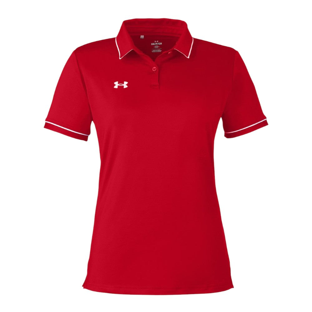 Under Armour Women's Tipped Teams Performance Polo - Red/White