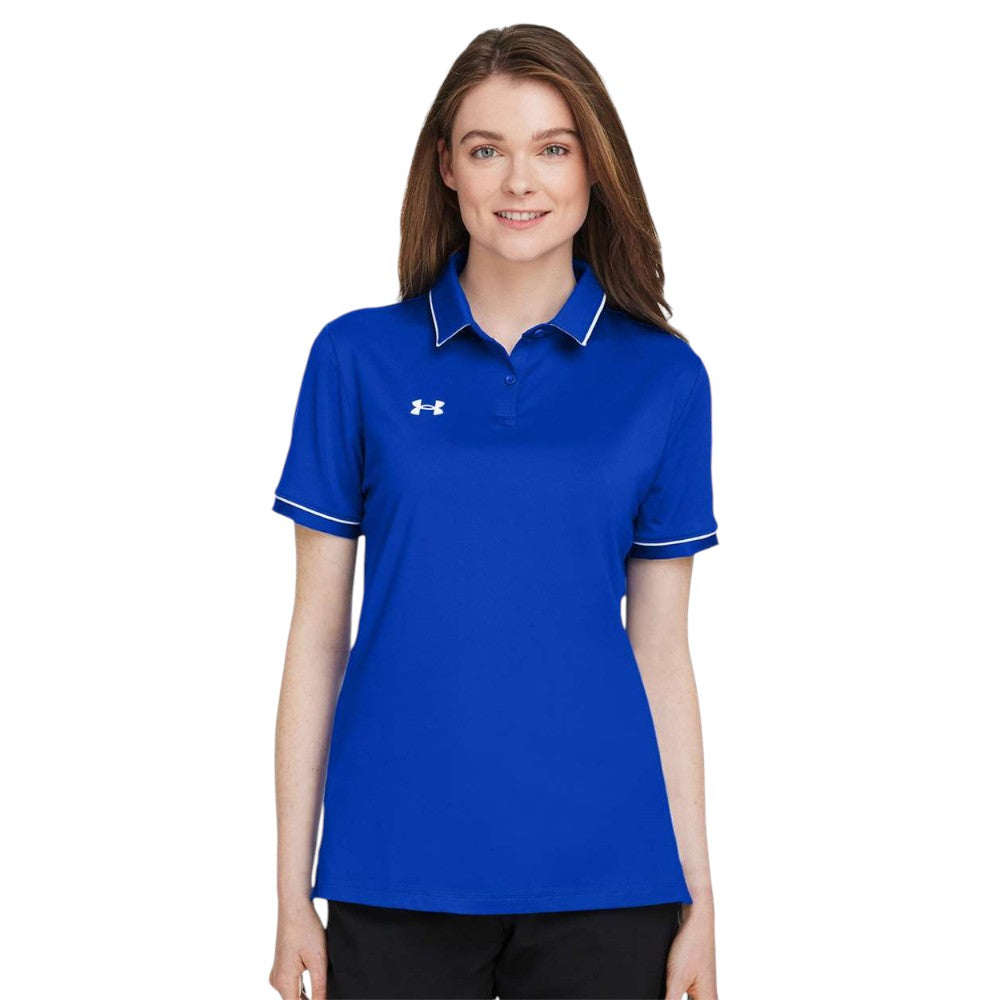 Under Armour Women's Tipped Teams Performance Polo - Royal/White