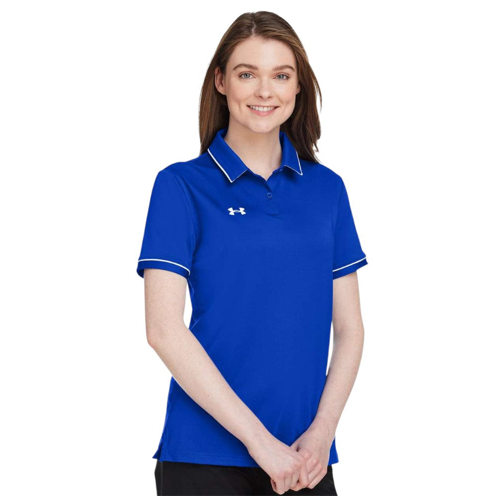 Under Armour Women's Tipped Teams Performance Polo - Royal/White