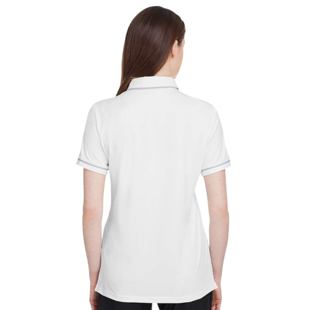 Under Armour Women's Tipped Teams Performance Polo - White/Mod Grey
