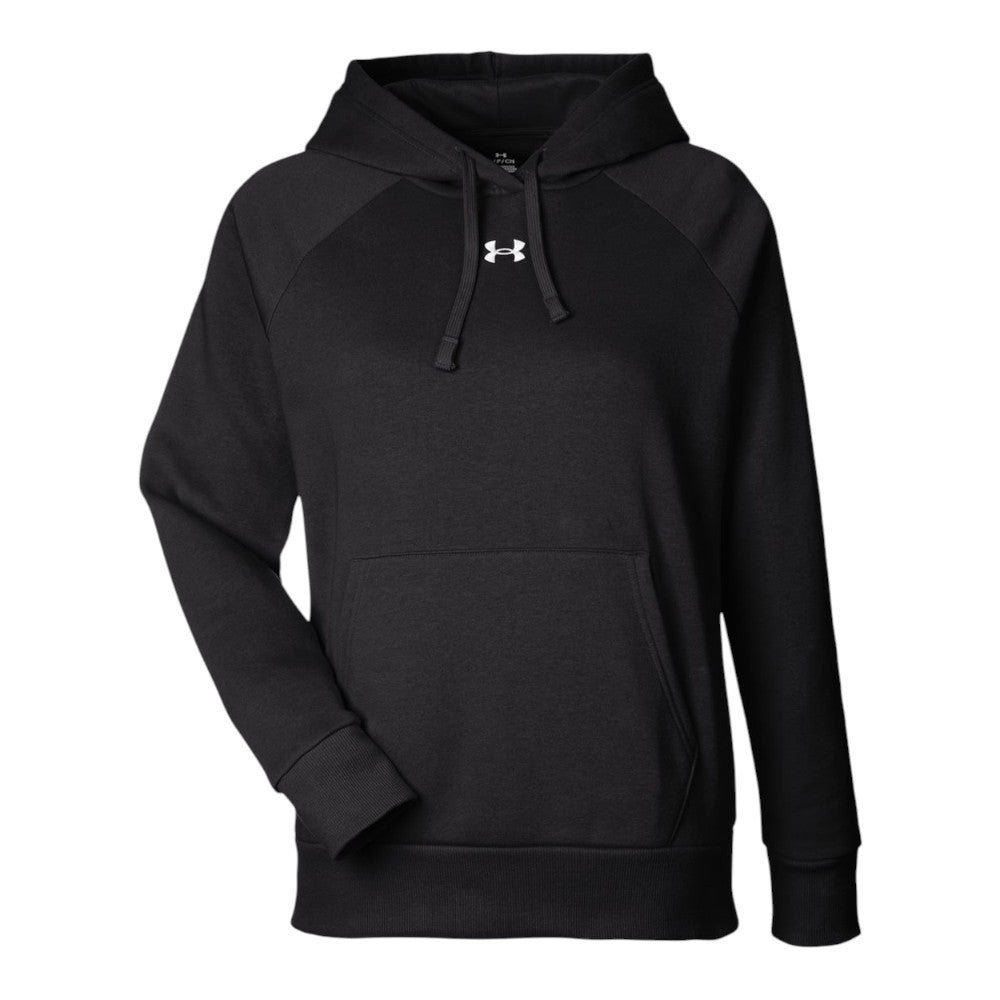 Under Armour Women's Rival Fleece Hooded Sweatshirt - Black/White