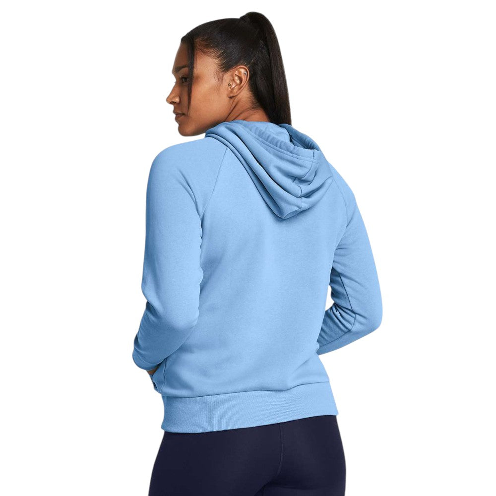 Under Armour Women's Rival Fleece Hooded Sweatshirt - Caroline Blue/White
