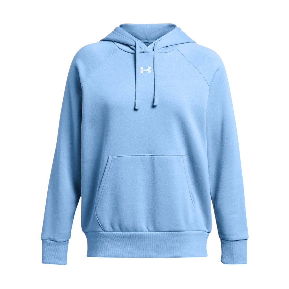 Under Armour Women's Rival Fleece Hooded Sweatshirt - Caroline Blue/White