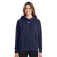 Under Armour Women's Rival Fleece Hooded Sweatshirt - Midnight Navy/White