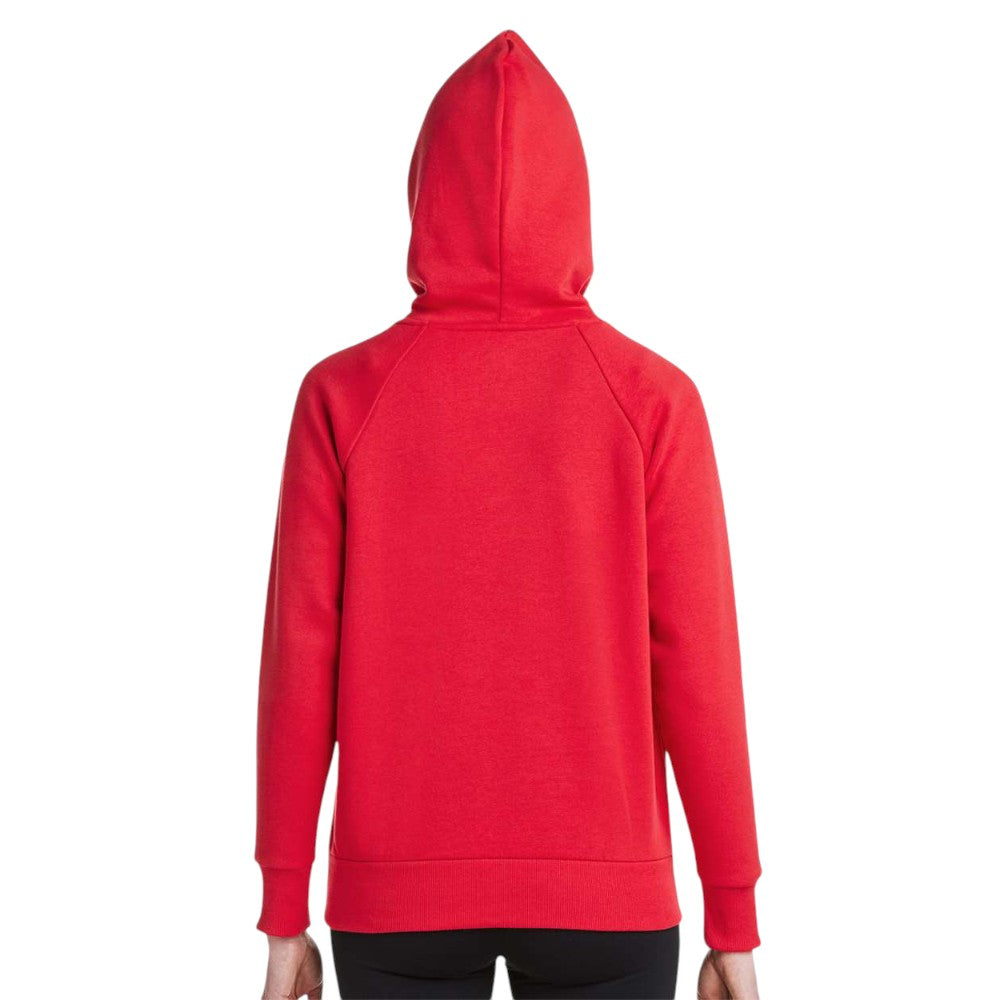 Under Armour Women's Rival Fleece Hooded Sweatshirt - Red/White