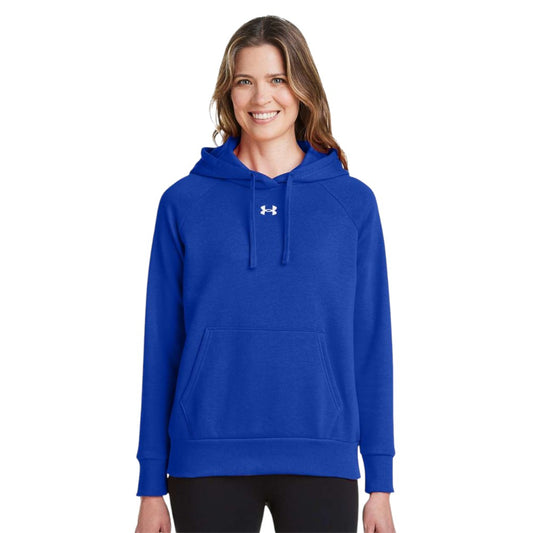Under Armour Women's Rival Fleece Hooded Sweatshirt - Royal/White