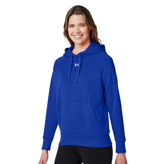 Under Armour Women's Rival Fleece Hooded Sweatshirt - Royal/White