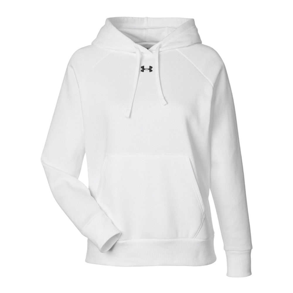 Under Armour Women's Rival Fleece Hooded Sweatshirt - White/Black