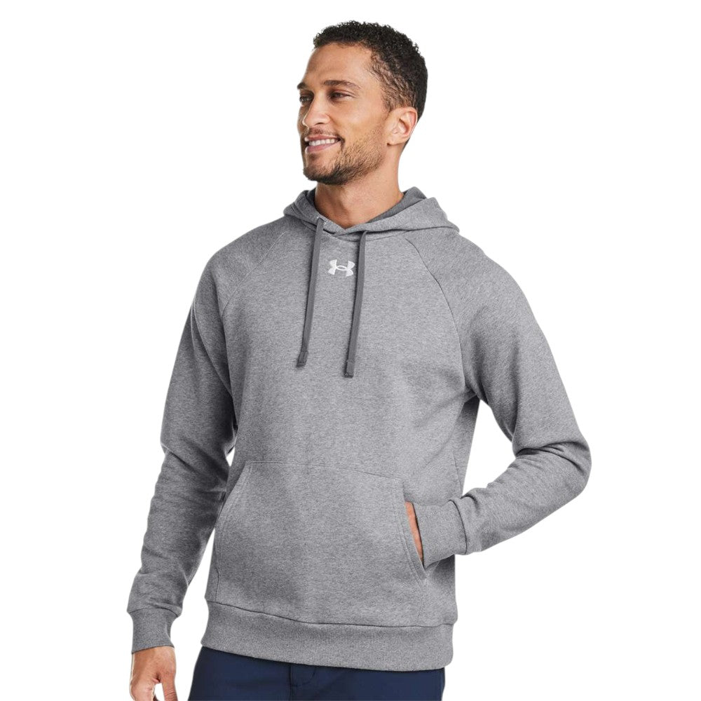 Under Armour Men's Rival Fleece Hooded Sweatshirt - CS Grey Light Heather/White
