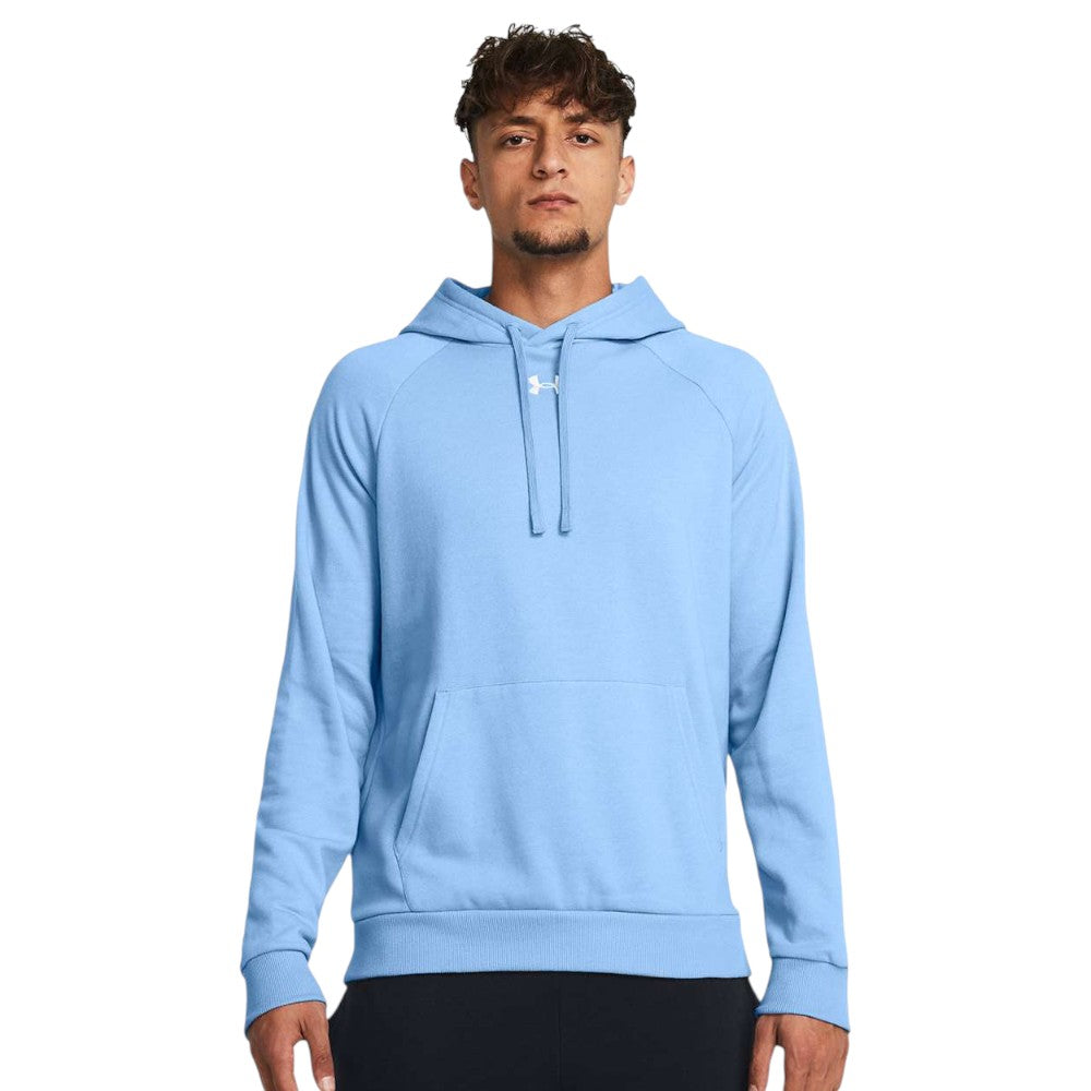 Under Armour Men's Rival Fleece Hooded Sweatshirt - Carolina Blue/White