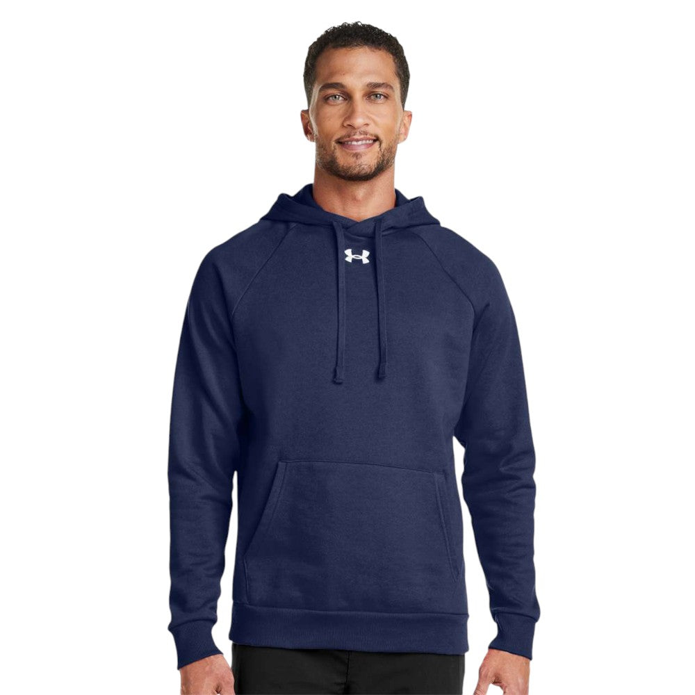 Under Armour Men's Rival Fleece Hooded Sweatshirt - Midnight Navy/White