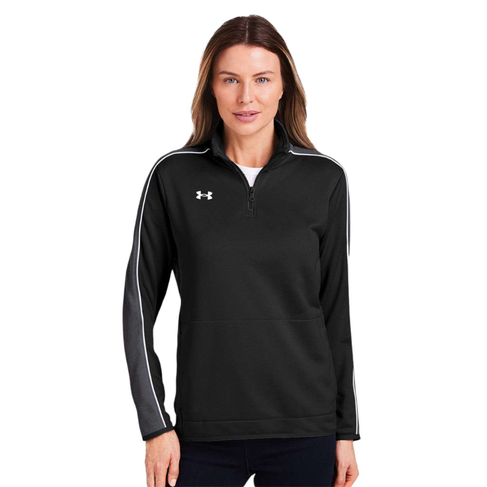 Under Armour Women's Command 2.0 Quarter-Zip Pullover - Black/White