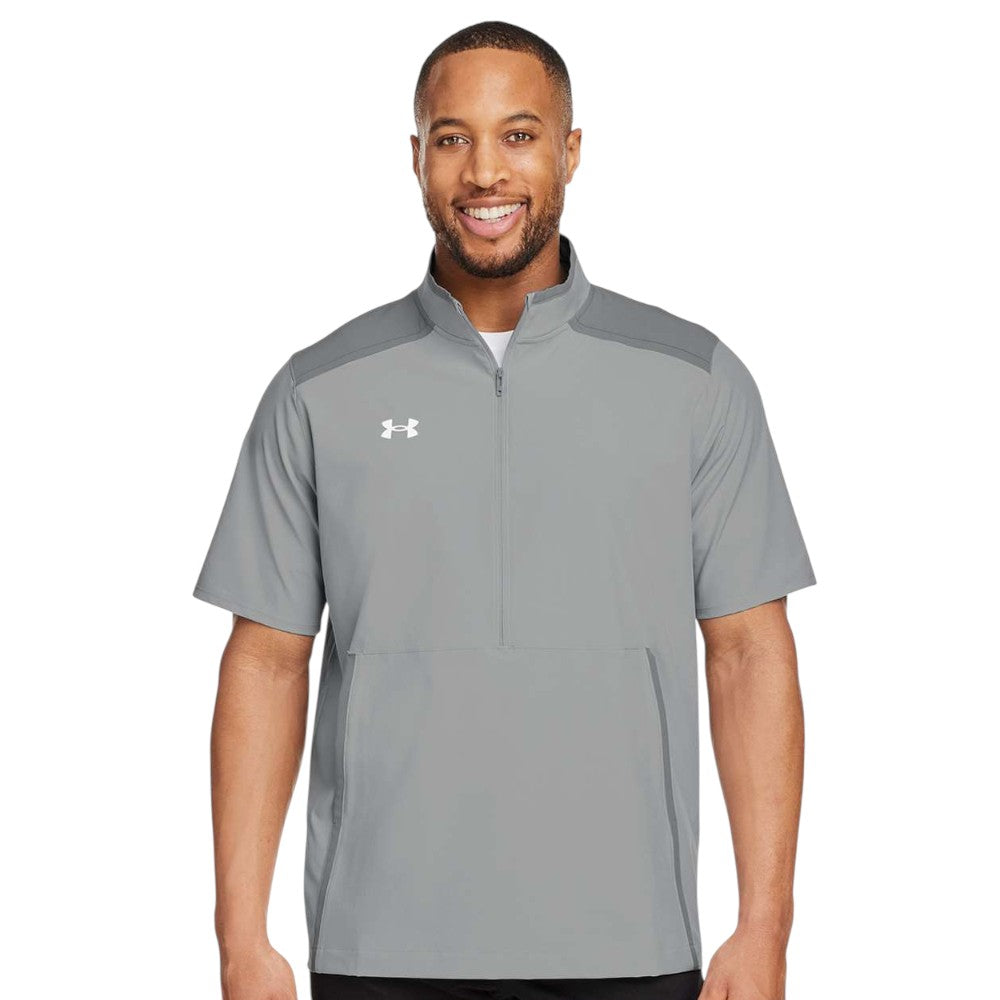 Under Armour Men's Motivate 3.0 Short Sleeve Half-Zip - Mod Grey/White