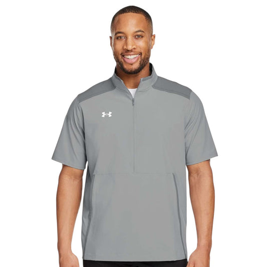 Under Armour Men's Motivate 3.0 Short Sleeve Half-Zip - Mod Grey/White