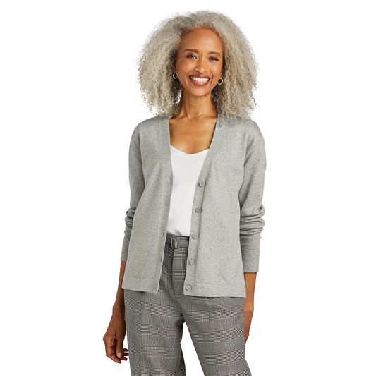 Brooks Brothers® Women’s Cotton Stretch Cardigan Sweater - Light Shadow Grey Heather