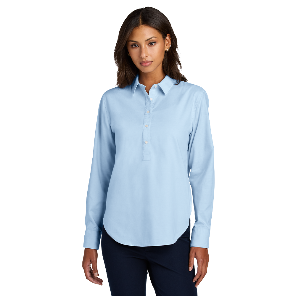 Mercer+Mettle® Women’s Long Sleeve Modern Oxford Shirt - Light Blue