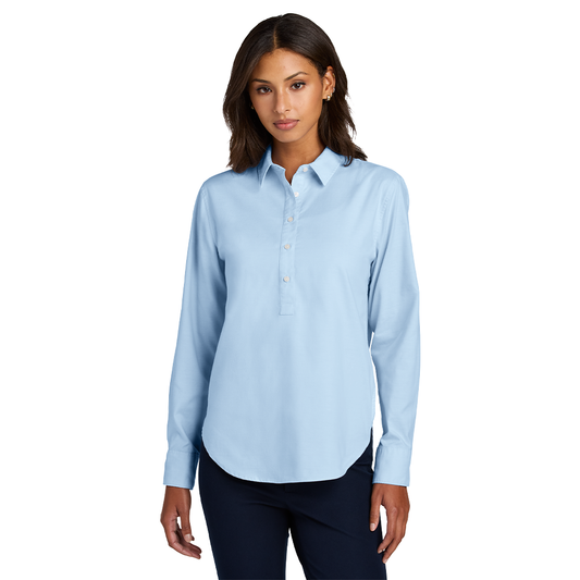 Mercer+Mettle® Women’s Long Sleeve Modern Oxford Shirt - Light Blue