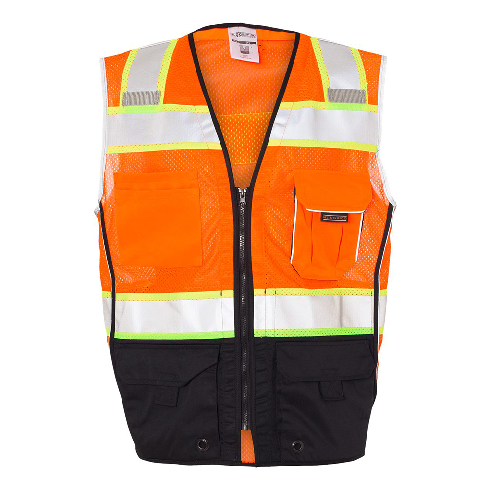 Kishigo - Premium Black Series® Black Bottom Class 2 Vest - 1515-1516 - Orange