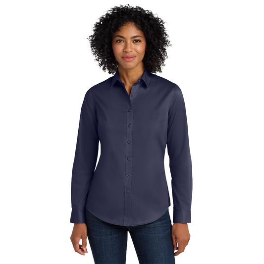 Port Authority® Women's SuperPro™ Twill Shirt - True Navy