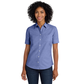 Port Authority® Women's Short Sleeve SuperPro™ Oxford Shirt - Navy