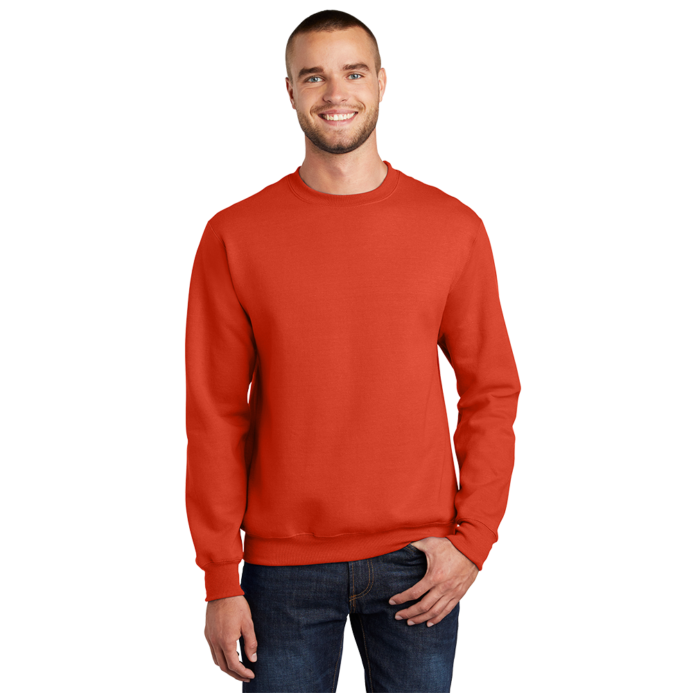 Port & Company® Essential Fleece Crewneck Sweatshirt - Orange