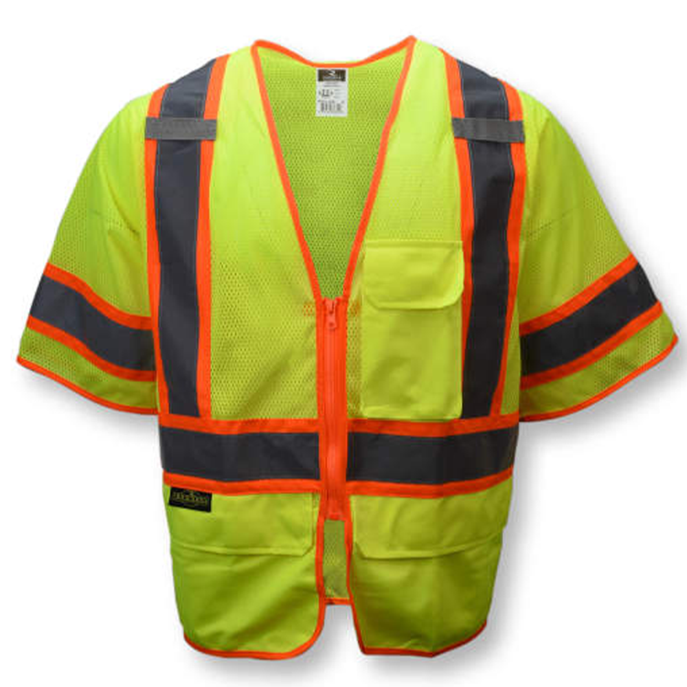 Radians SV272-3ZOM Type R Class 3 Multipurpose Surveyor Safety Vest - Yellow/Lime