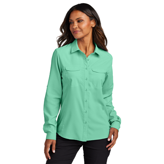 Port Authority® Women's Long Sleeve UV Daybreak Shirt - Bright Seafoam
