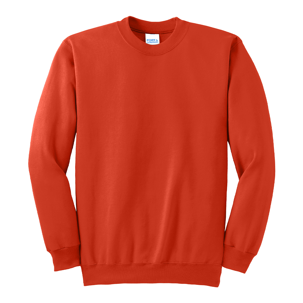 Port & Company® Essential Fleece Crewneck Sweatshirt - Orange