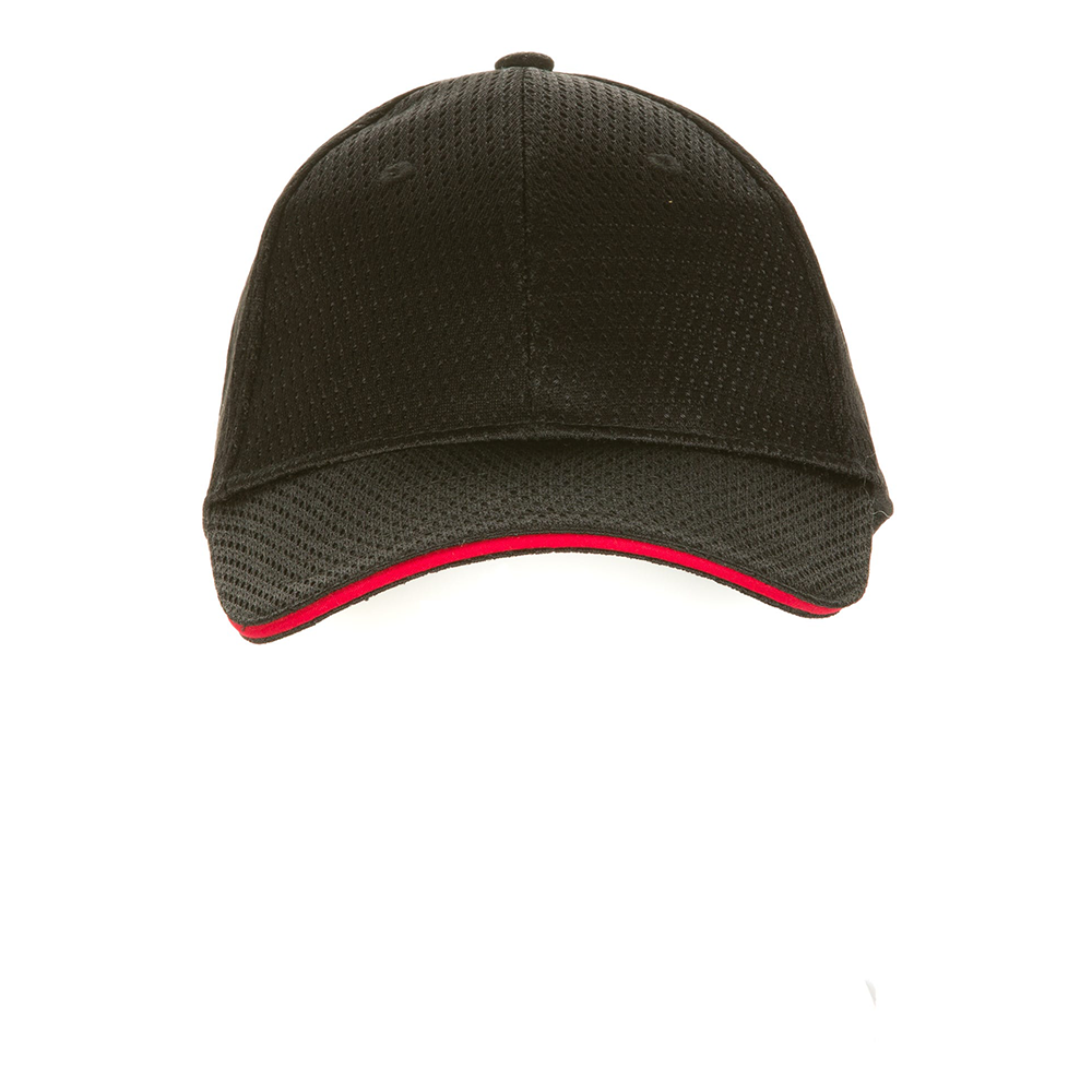 COOL VENT™ BASEBALL CAP WITH TRIM - Red / Black