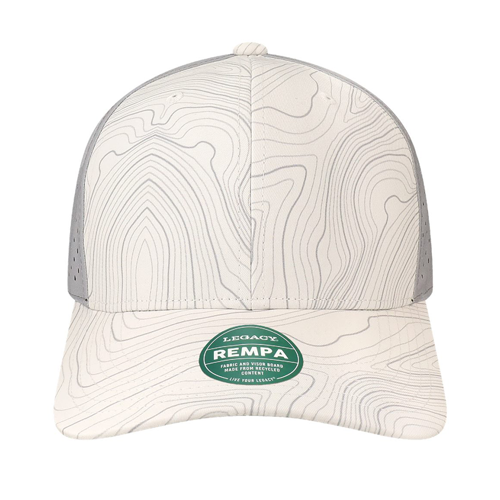 Reclaim Mid-Pro Adjustable Cap - REMPA - White Grey Topo