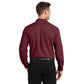 Port Authority® Long Sleeve Carefree Poplin Shirt - Burgundy