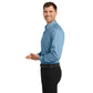 Port Authority® Long Sleeve Carefree Poplin Shirt - Carolina Blue