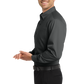 Port Authority® Long Sleeve Carefree Poplin Shirt - Graphite