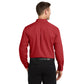 Port Authority® Long Sleeve Carefree Poplin Shirt - Rich Red