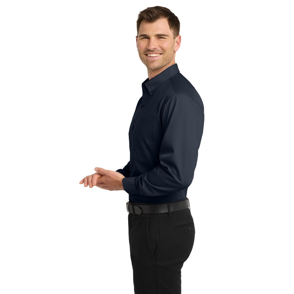 Port Authority® Long Sleeve Carefree Poplin Shirt - River Blue Navy