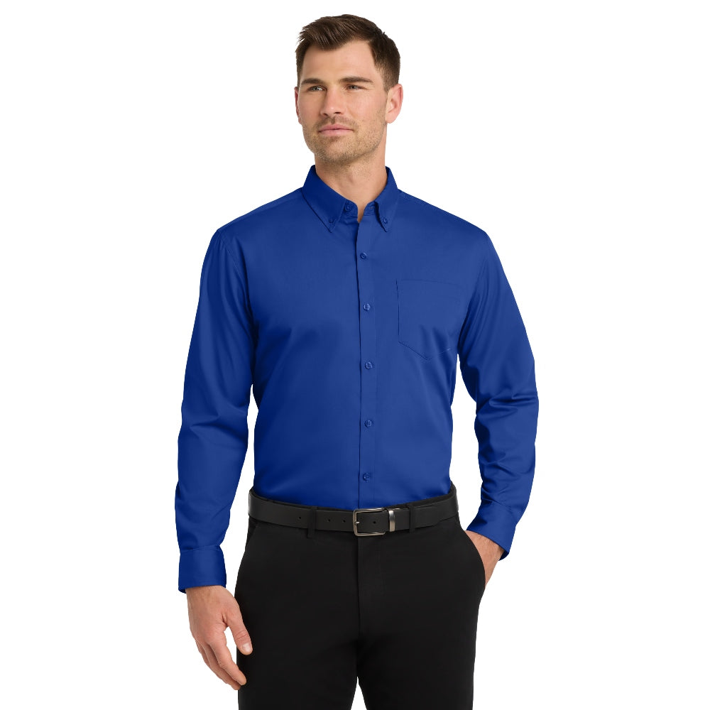 Port Authority® Long Sleeve Carefree Poplin Shirt - True Royal