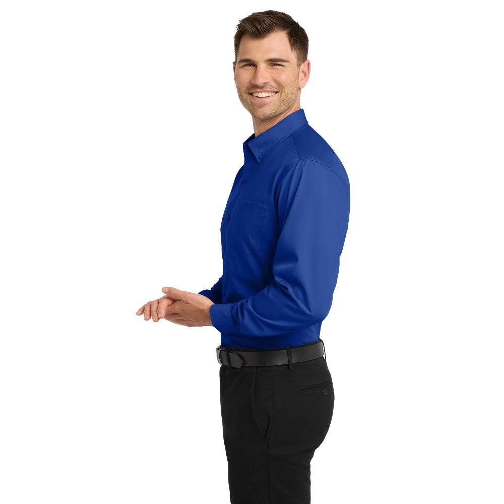 Port Authority® Long Sleeve Carefree Poplin Shirt - True Royal