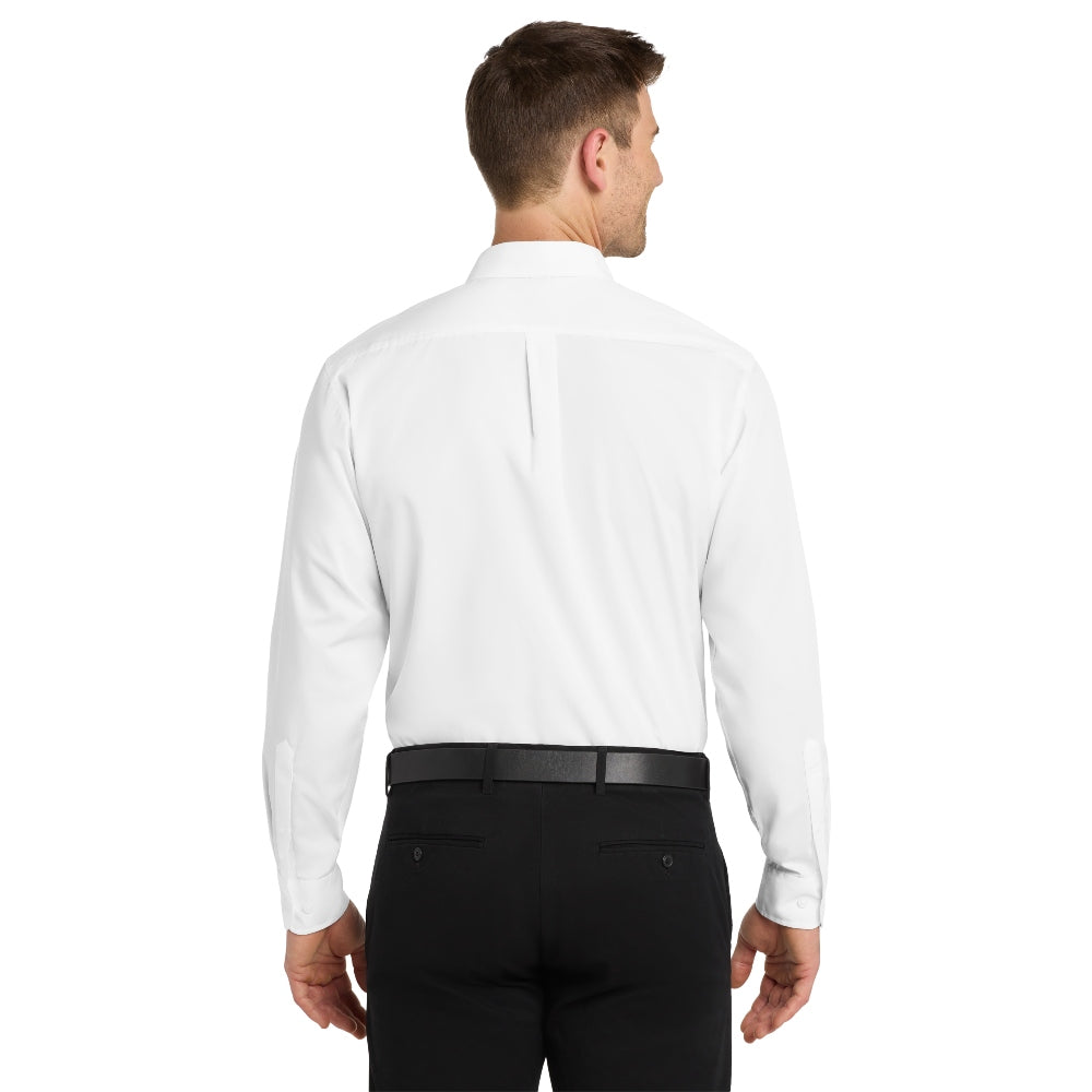 Port Authority® Long Sleeve Carefree Poplin Shirt - White